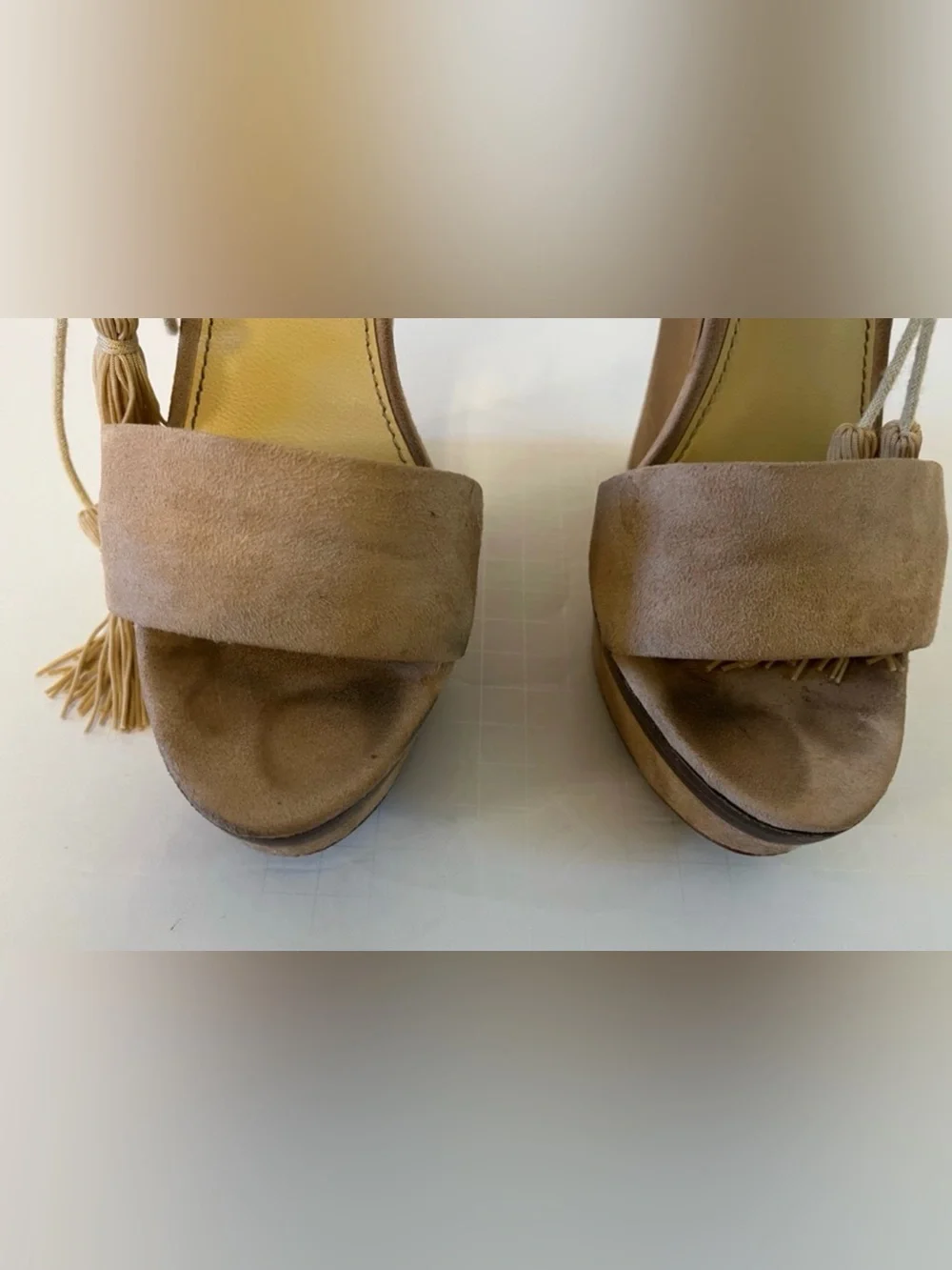 Vintage Rachel Zoe Kanye Platform Wedge in Blush